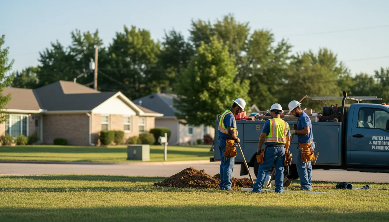 Residential water line and bathroom plumbing service in Malone, WI